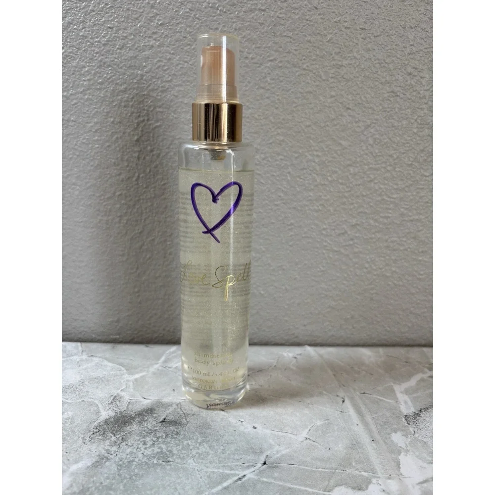 NEW Victoria Secret LOVE SPELL ORIGINAL SHIMMERING BODY SPLASH 3.4‎ OZ 95% Full